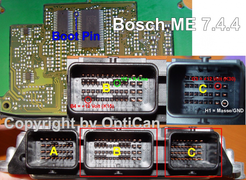 Bosch ME 7.4.4 pinout diagram 1